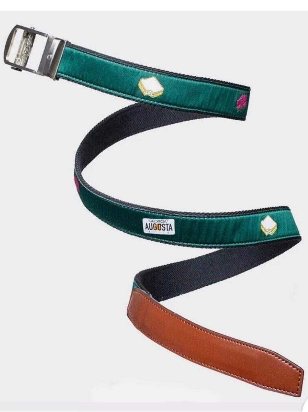 NWT Nexbelt Golf Gear Men's Hampton Collection Augusta Belt Green